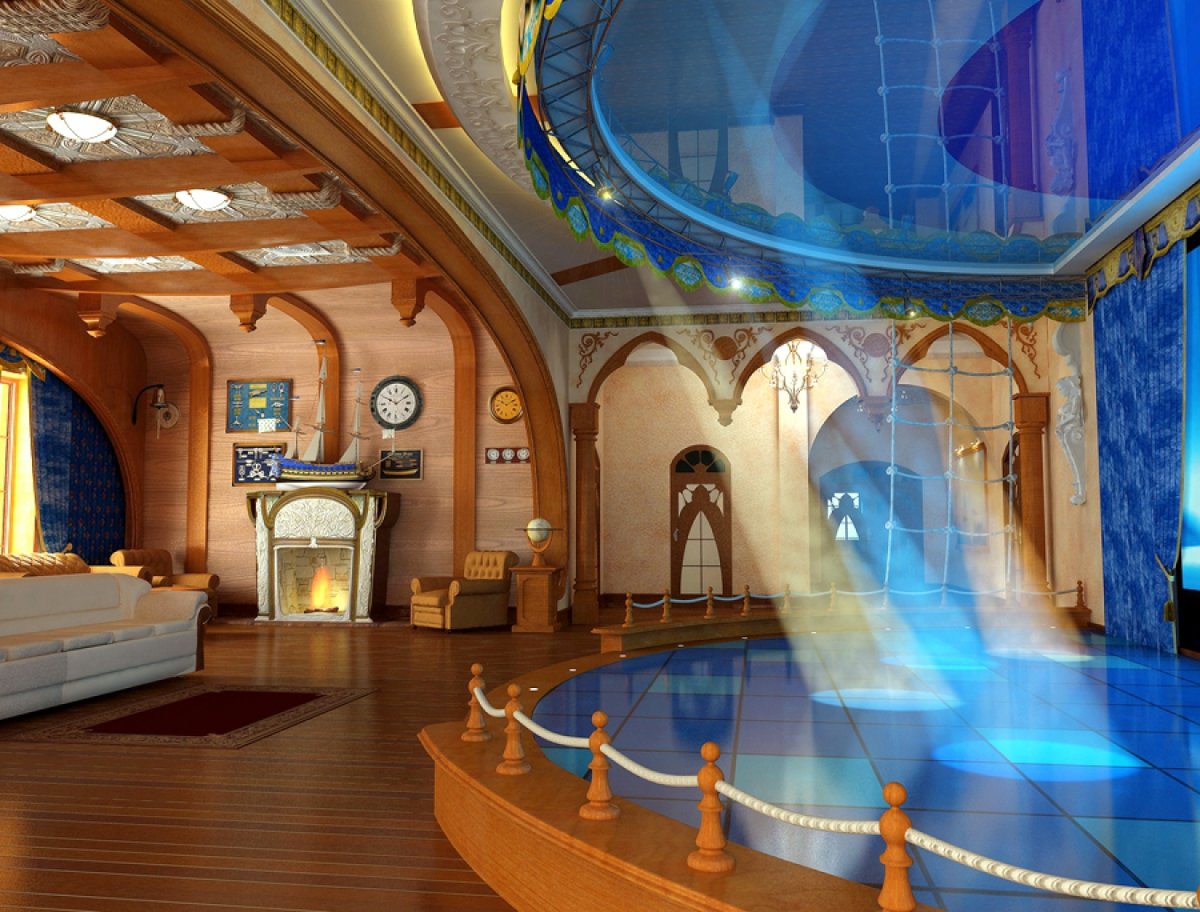 Сауна в морском стиле