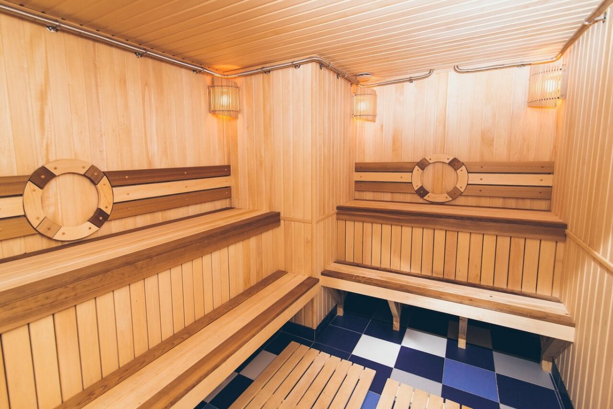 Интерьер бани в морском стиле