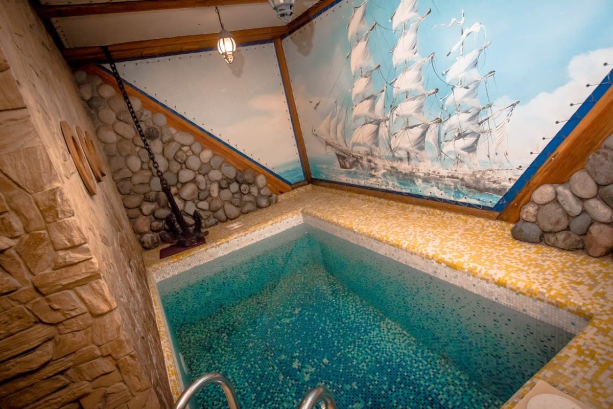 Сауна в морском стиле