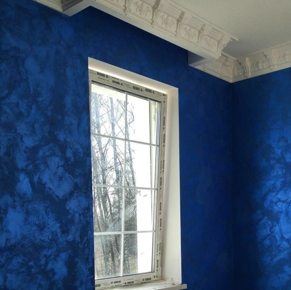 Венецианская штукатурка лазурь