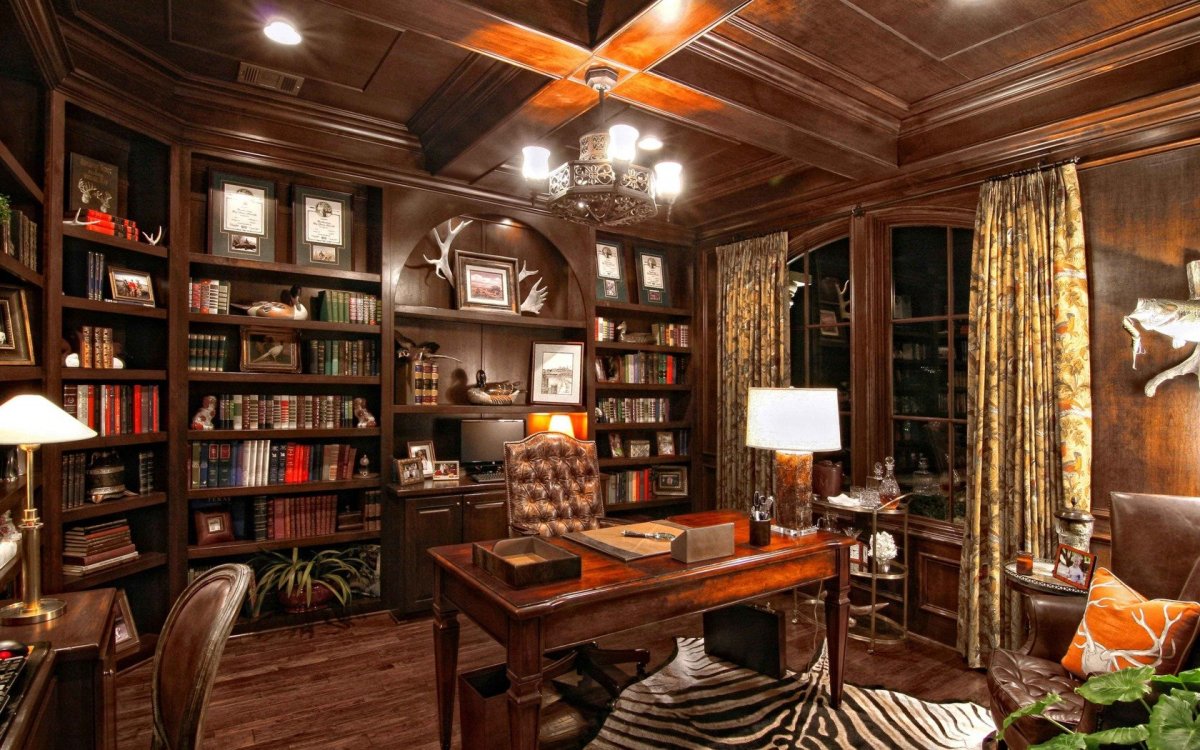 Интерьер Викторианский стиль рабочий кабинет