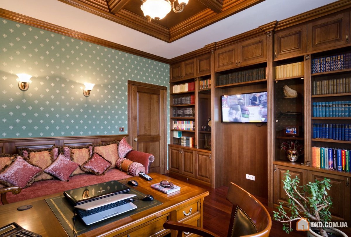 Английский кабинет интерьер