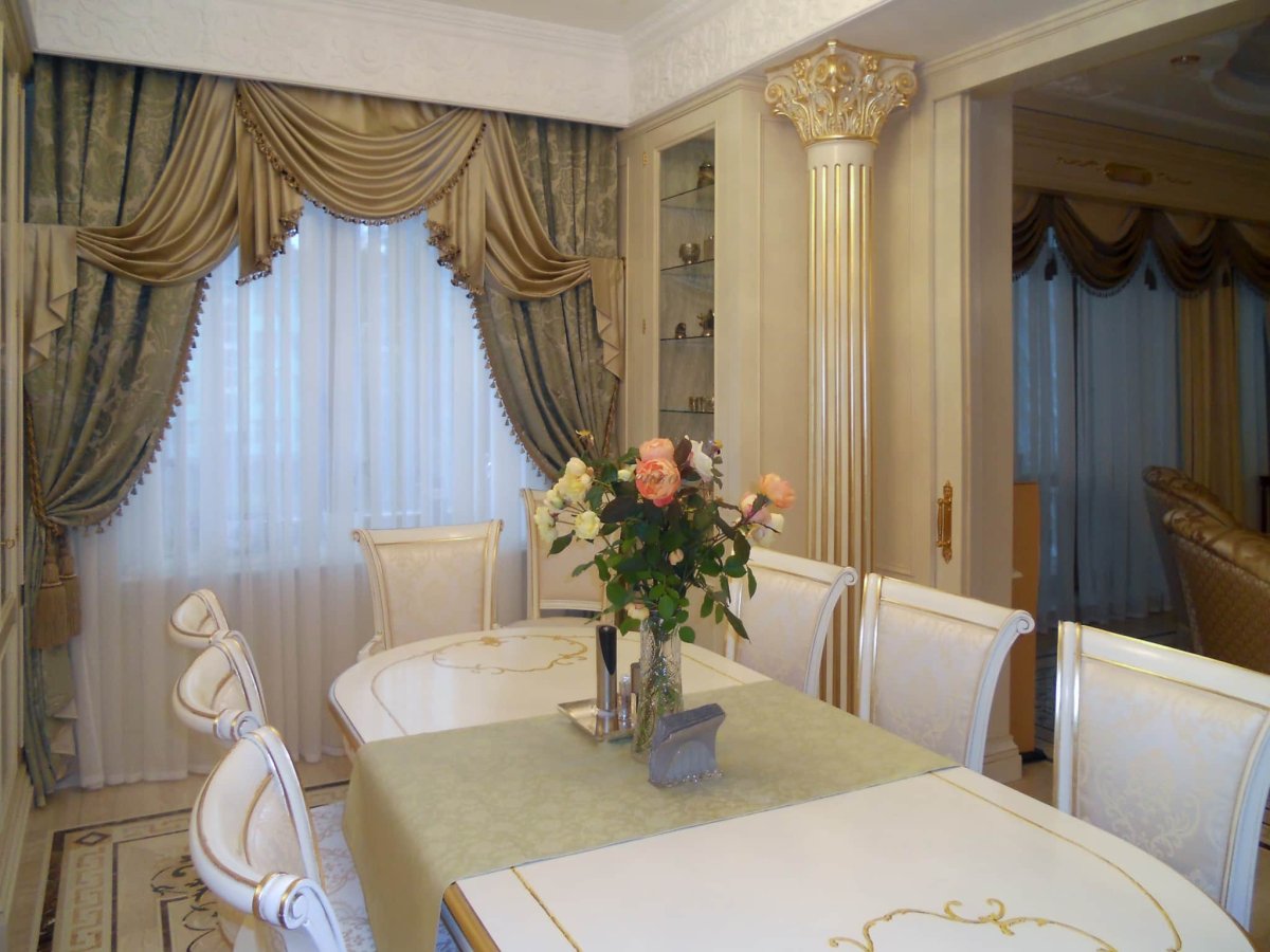 Занавески в гостиную классический стиль