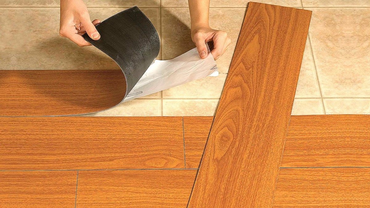 Самоклеющийся кварц виниловый ламинат