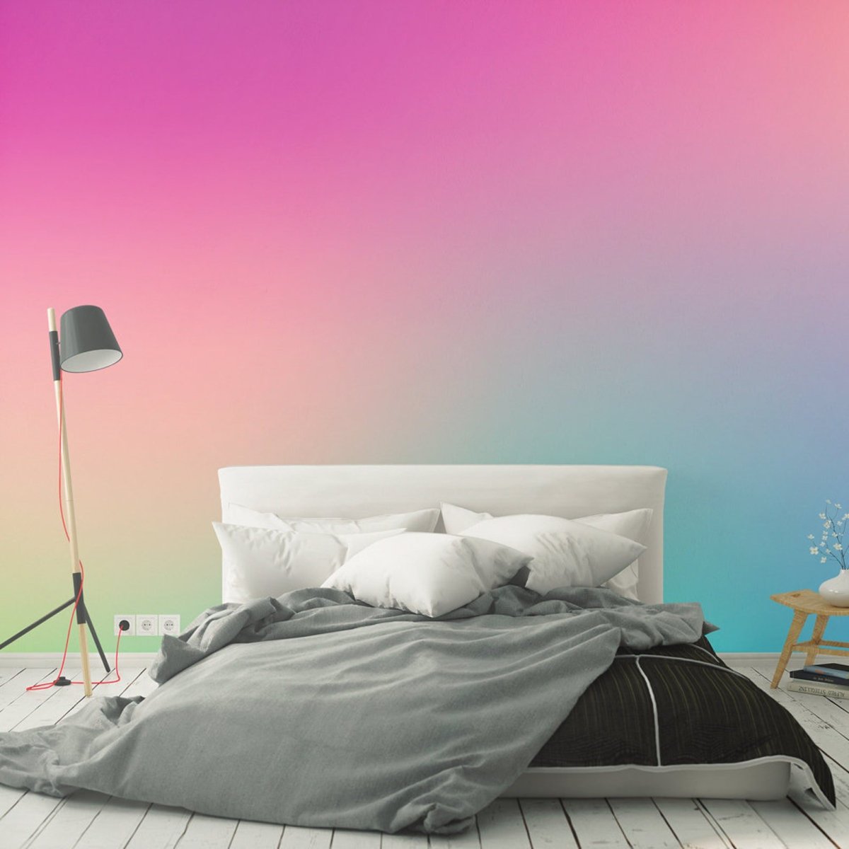 Градиент на стенах в интерьере