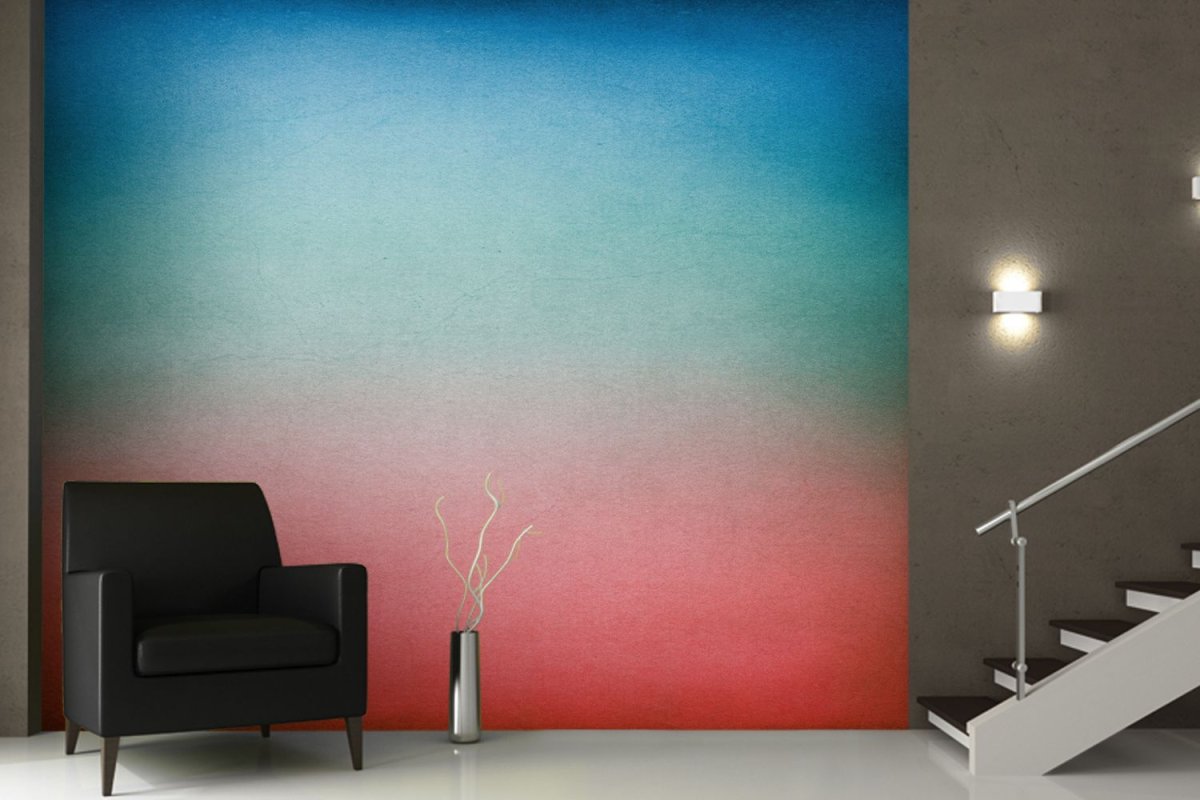 Покраска стен с переходом цвета