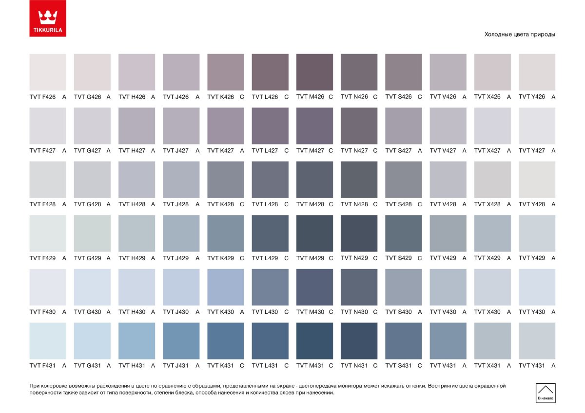 Tikkurila Symphony Opus 2 оттенки серого