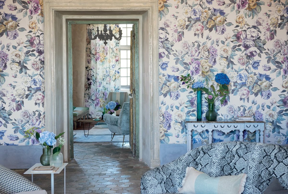 Цветочный принт в интерьере