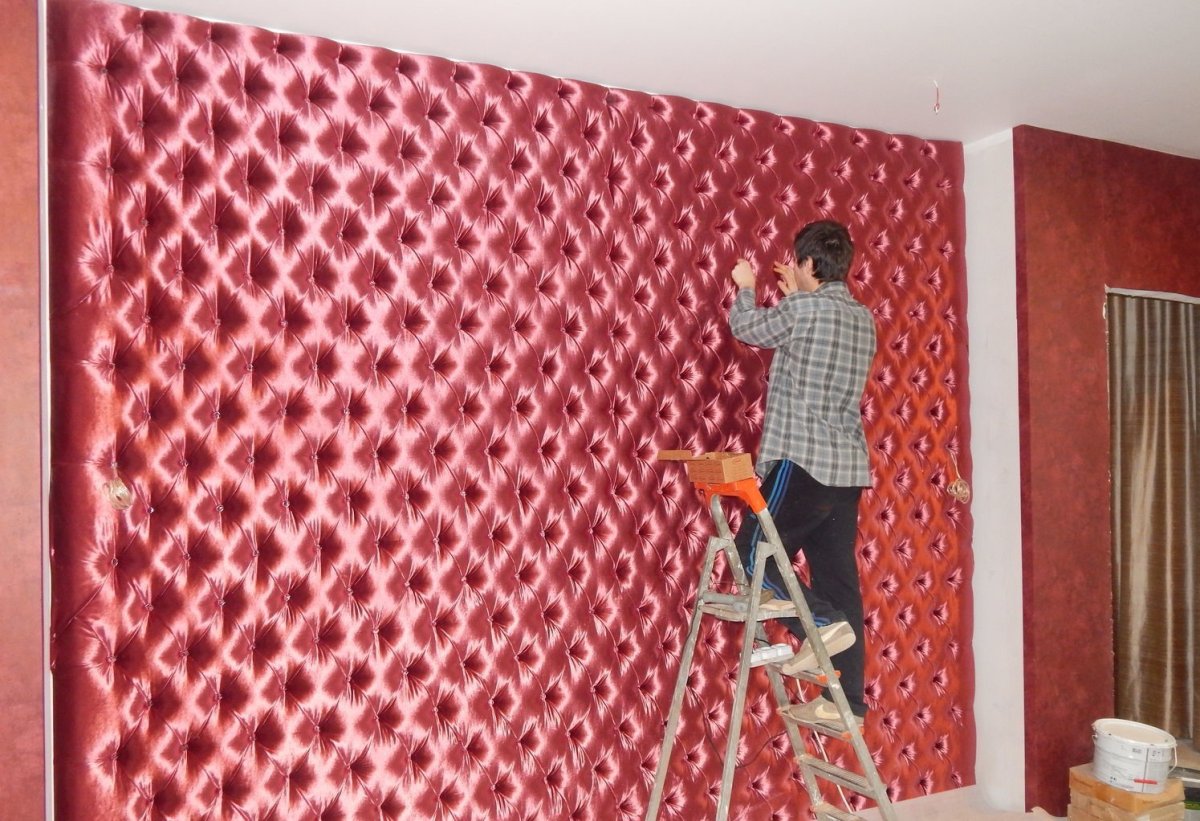 Стеновые панели обшитые тканью