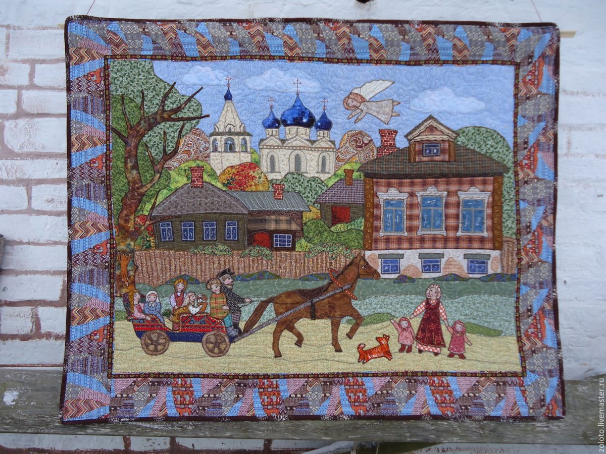 Лоскутное панно на стену