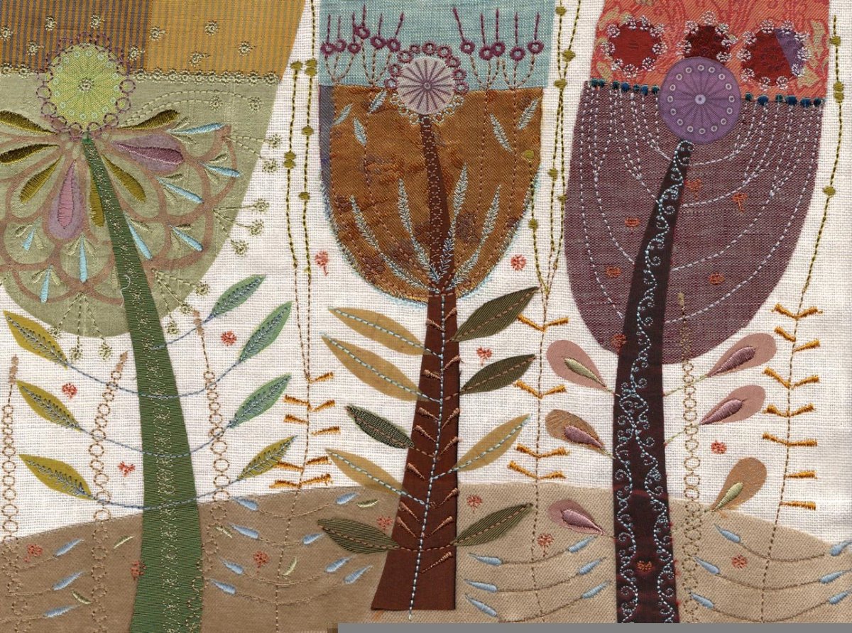 Картины из лоскутков ткани Татьяны Бахтигареевой