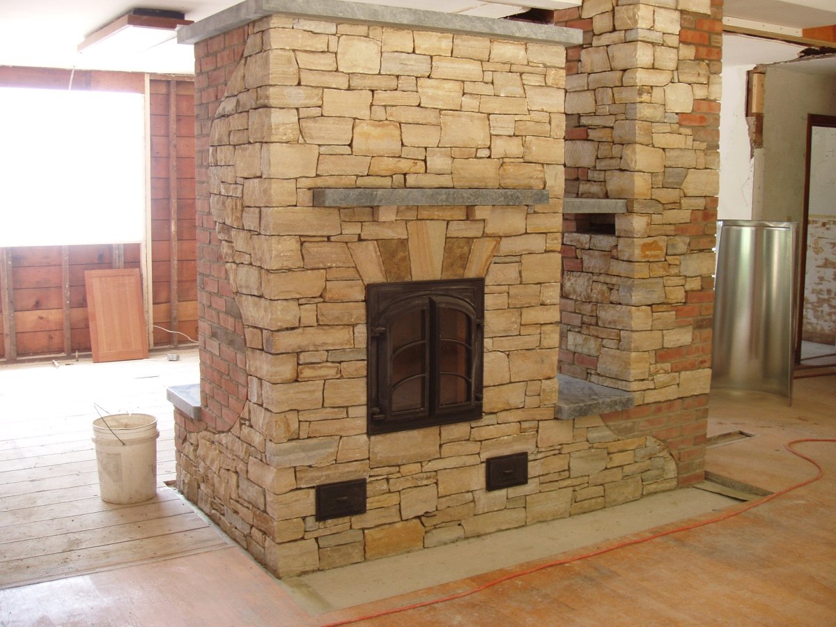 Отделка печки в доме