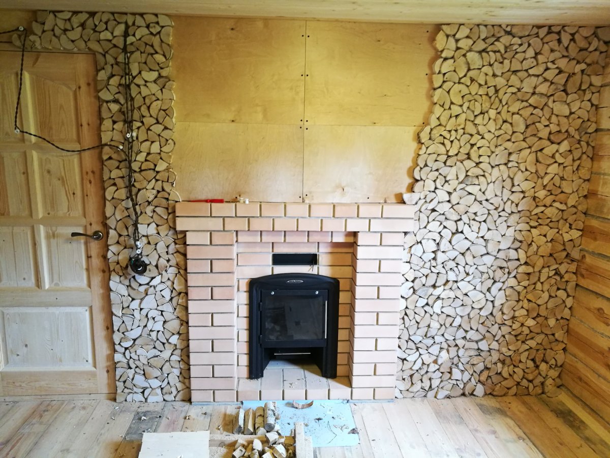 Отделка печи в бане