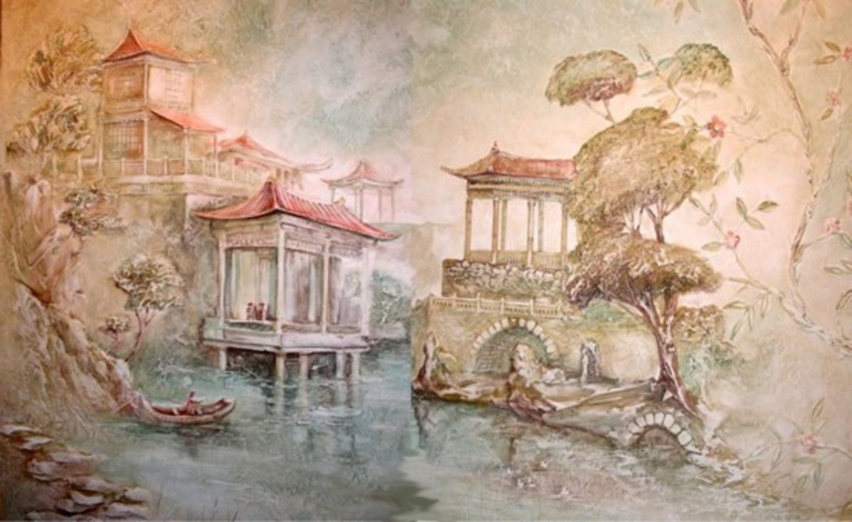 Фреска в японском стиле