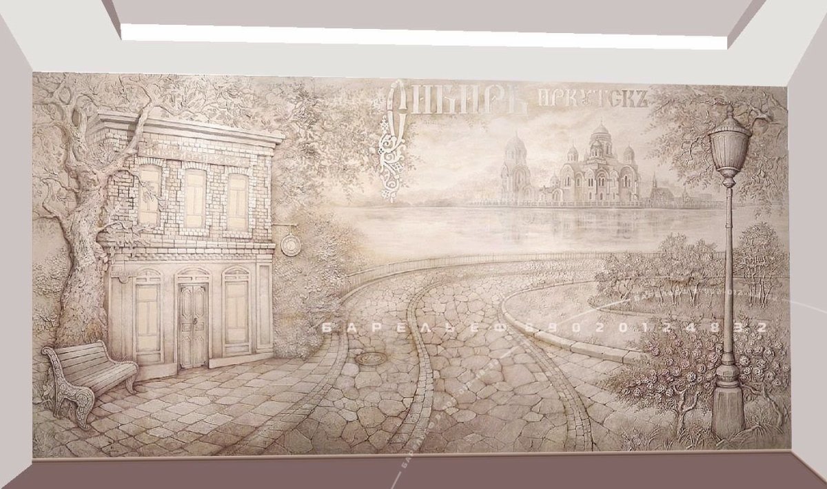 Барельеф Венеция на стене