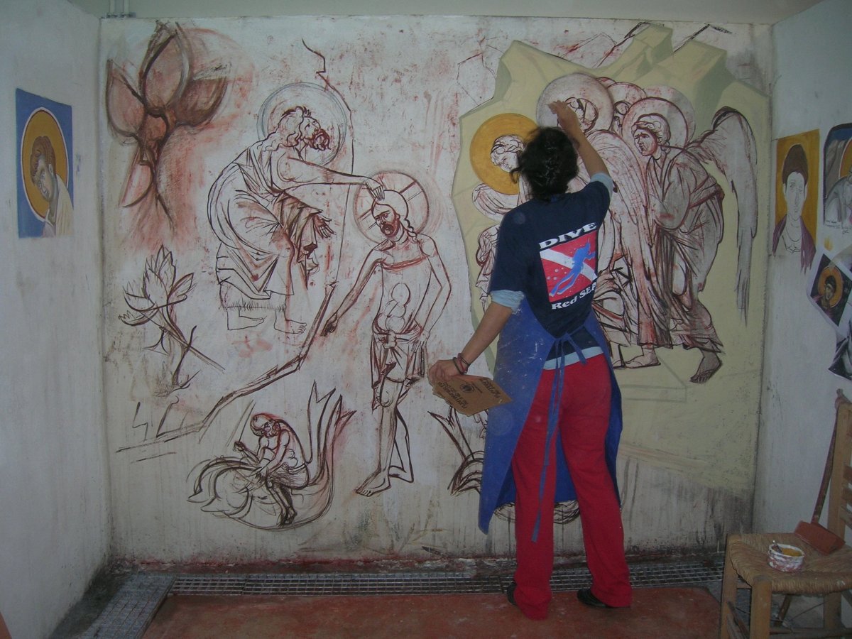 Фреска живопись по сырой штукатурке