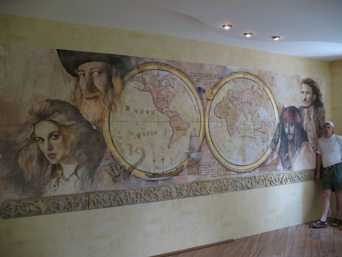 Роспись по сырой штукатурке