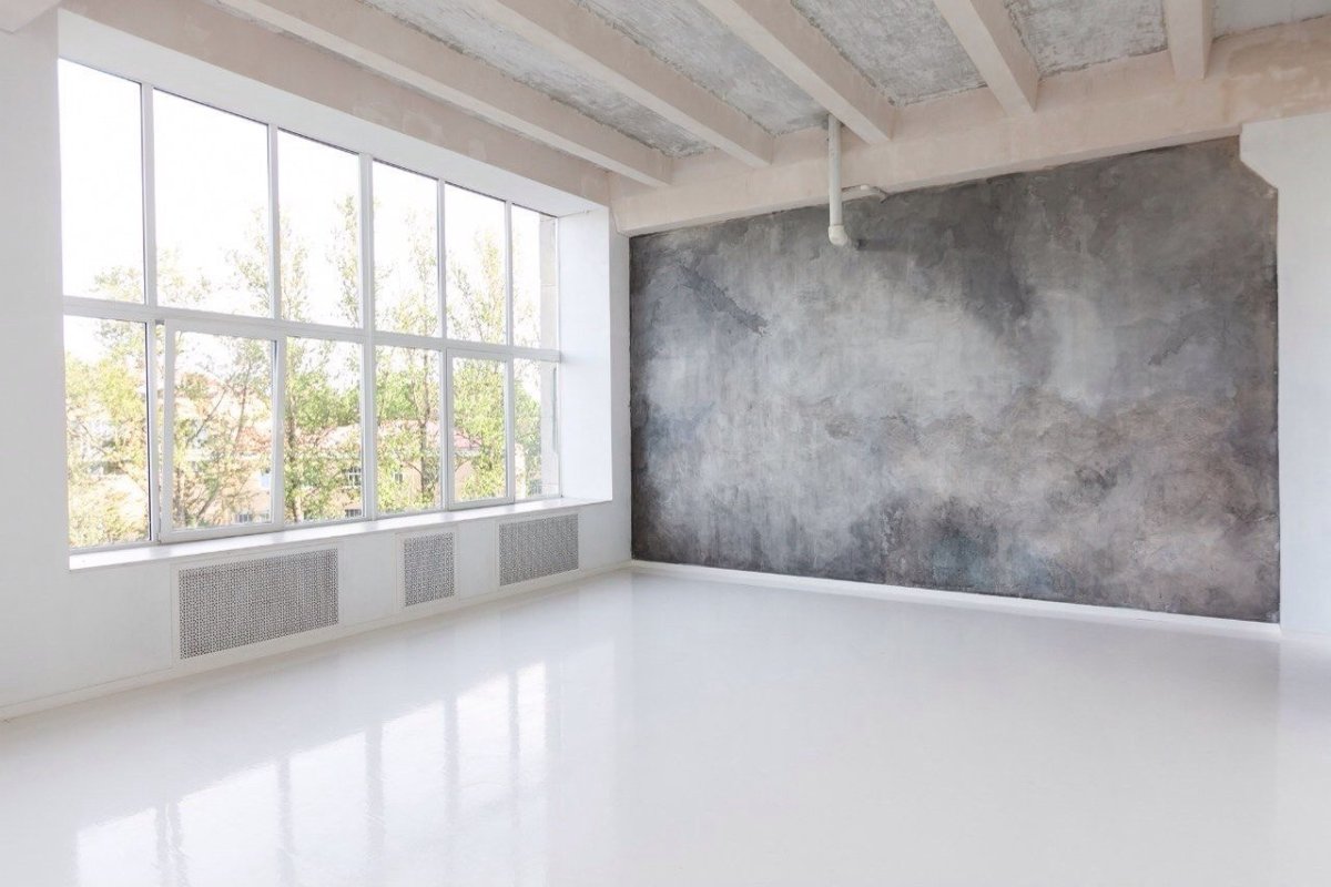 Окрашенный бетон в интерьере