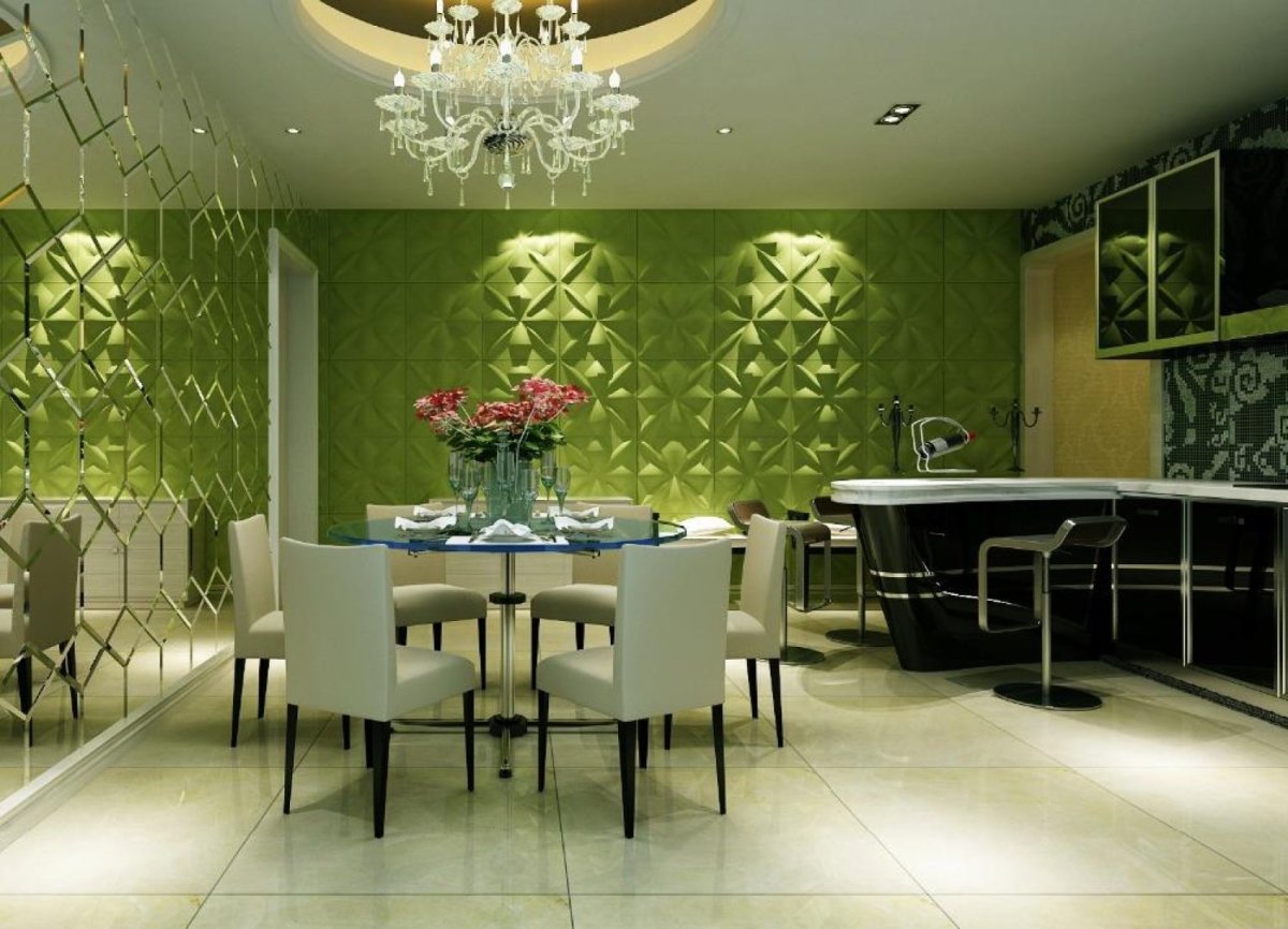 3д панели на кухне