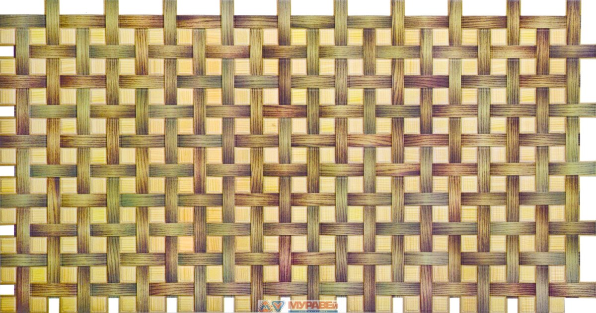 Панель ПВХ стеновая Декопан плетенка