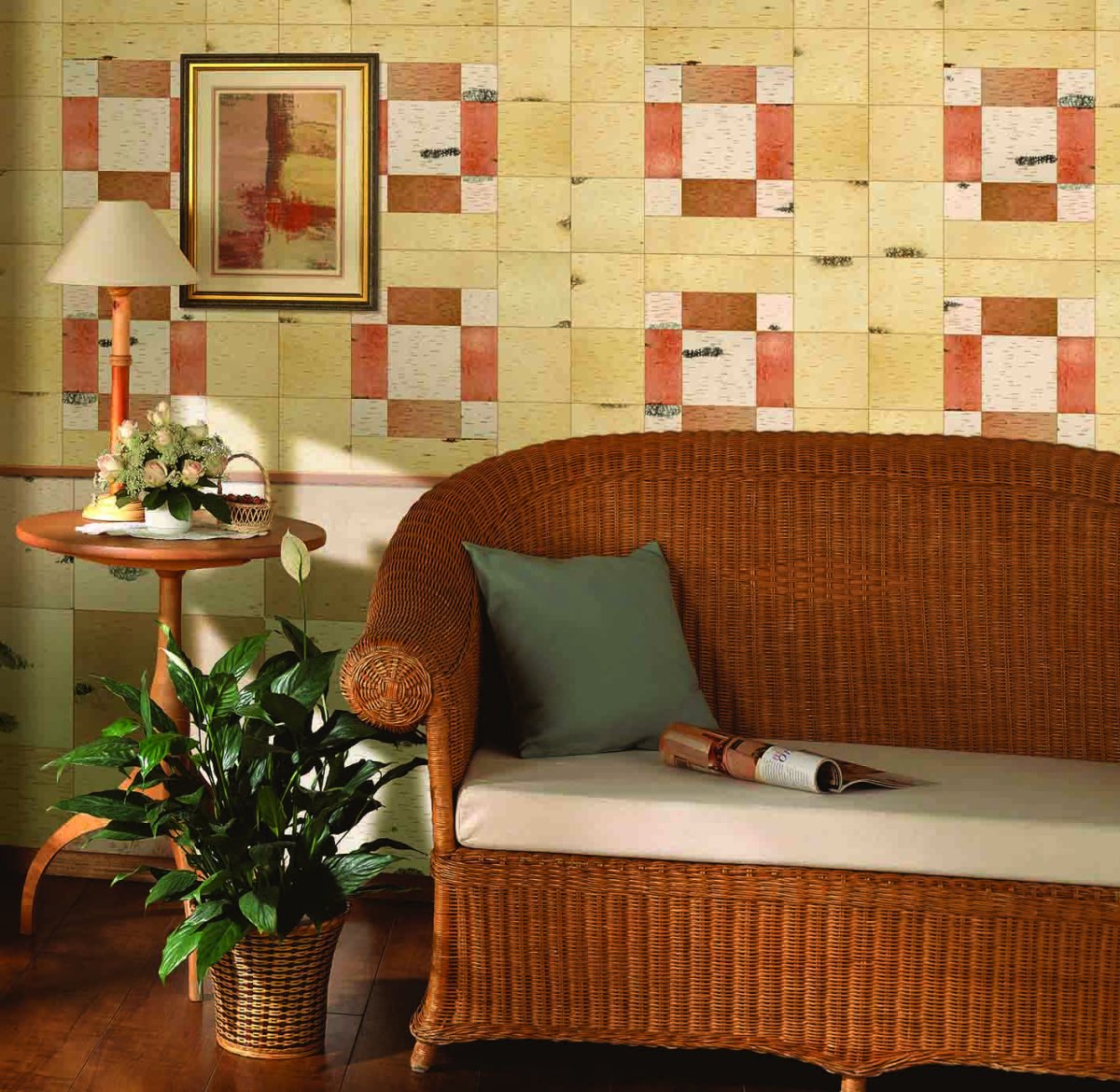 Ротанговое полотно в интерьере