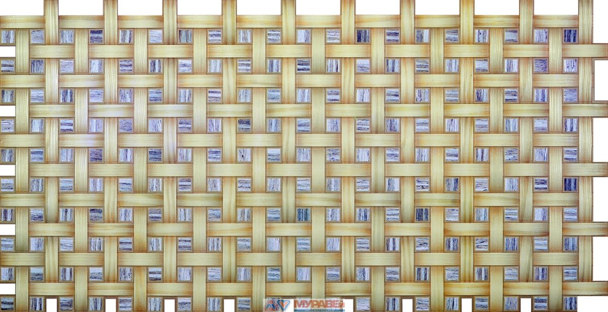Плетеная пластиковая панель