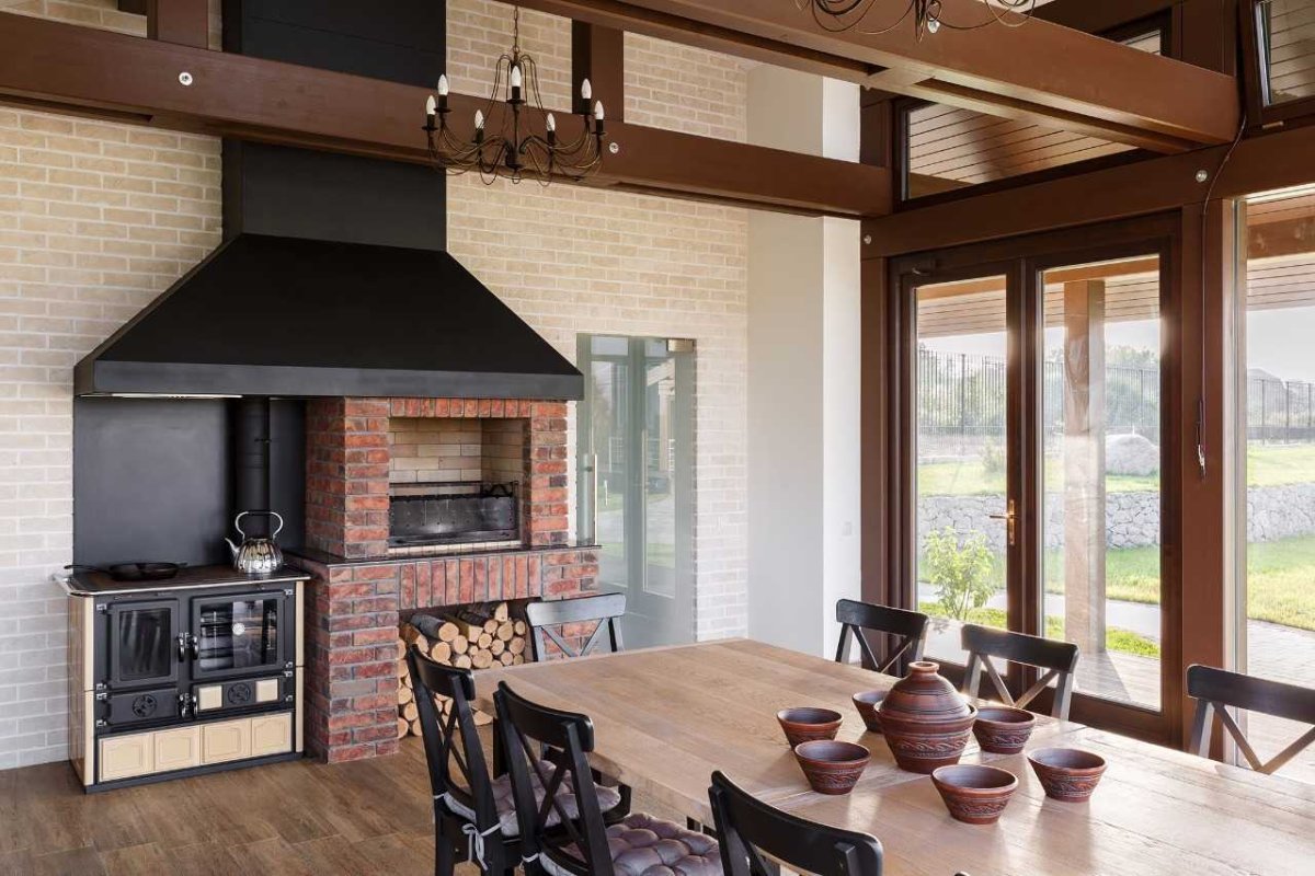 Интерьер летней кухни