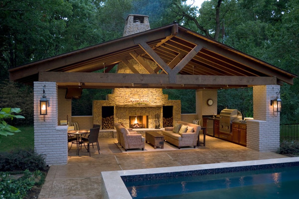 Беседка барбекю, газебо