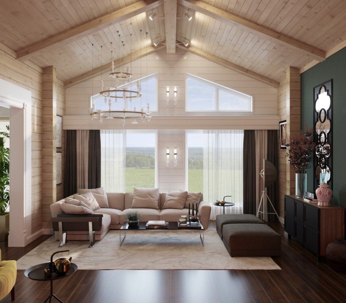 Гостиная с двойным светом