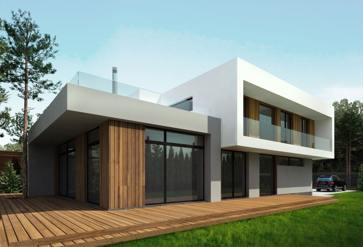 Модерн планкен фасад