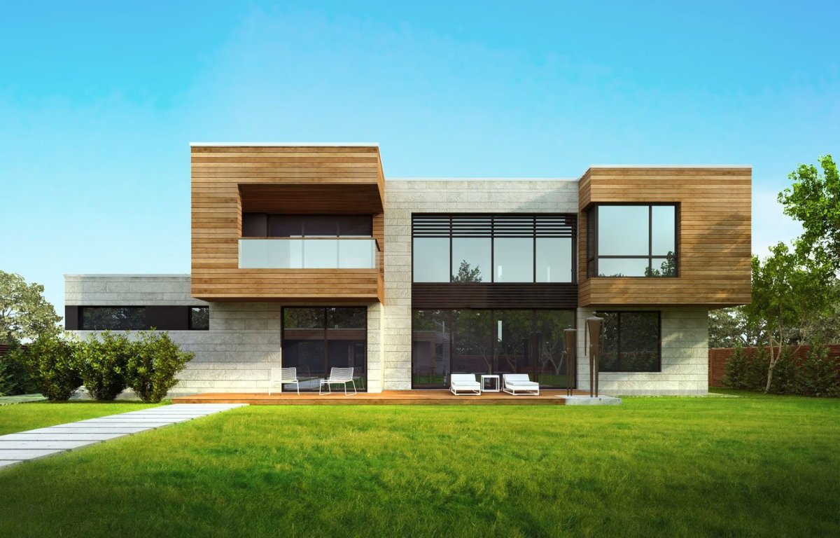 Фасады современных коттеджей