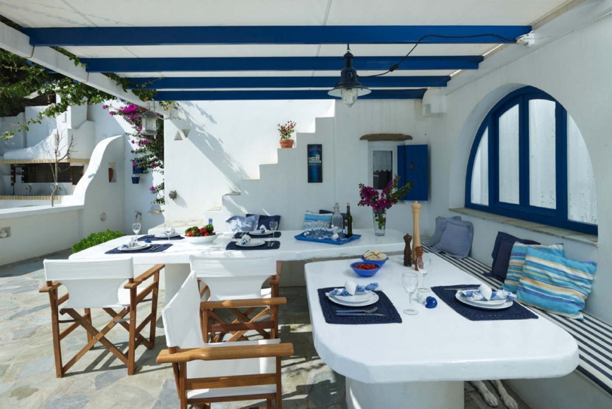 Интерьер отели Миконос Санторини