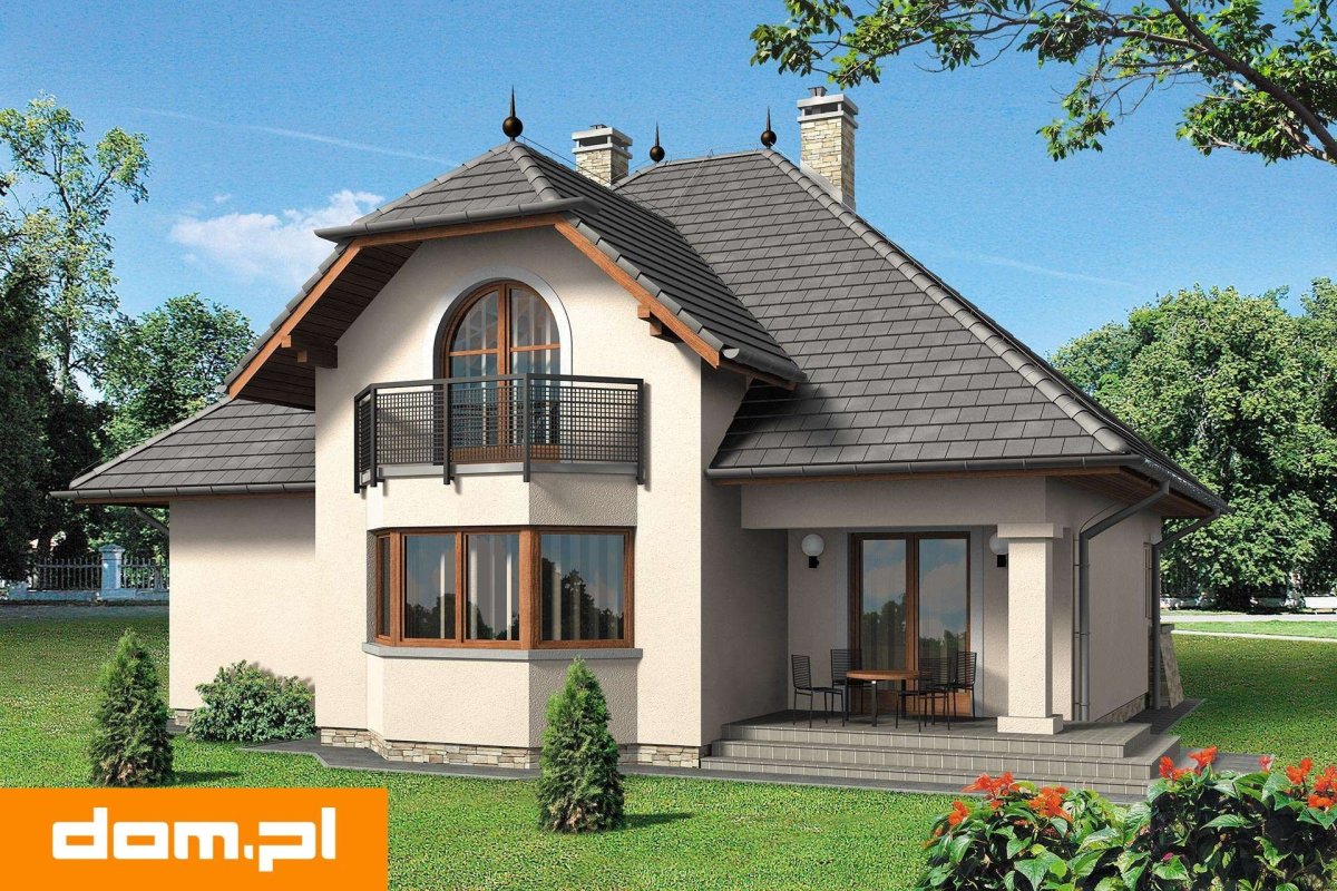 Дом с мансардой и террасой 120кв из блоков