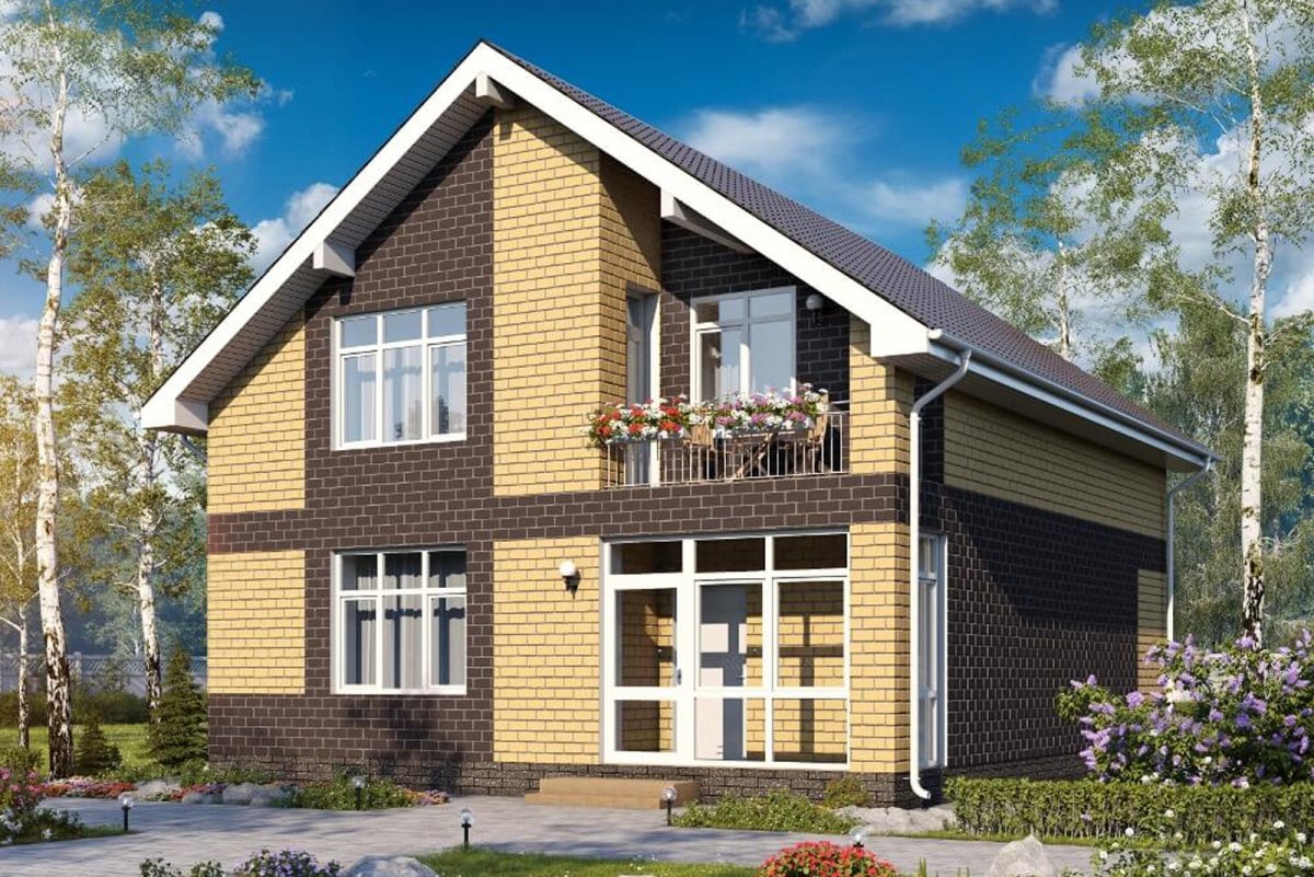 Дом с мансардой до 110 кв м