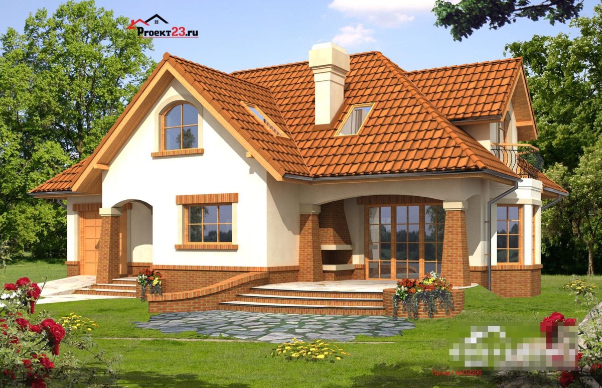 Небольшие коттеджи с мансардой