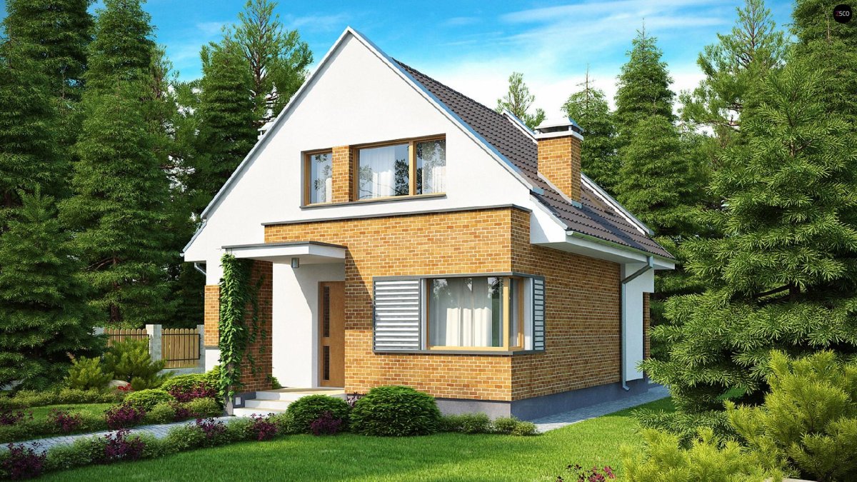 Коттедж с мансардой 130м2 проект