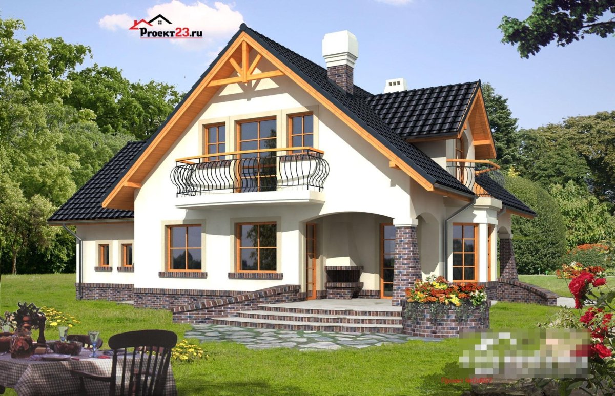 Дом 60кв м газобетона с мансардой