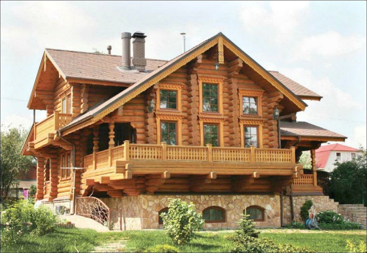 Дом из оцилиндрованного бревна Викинг