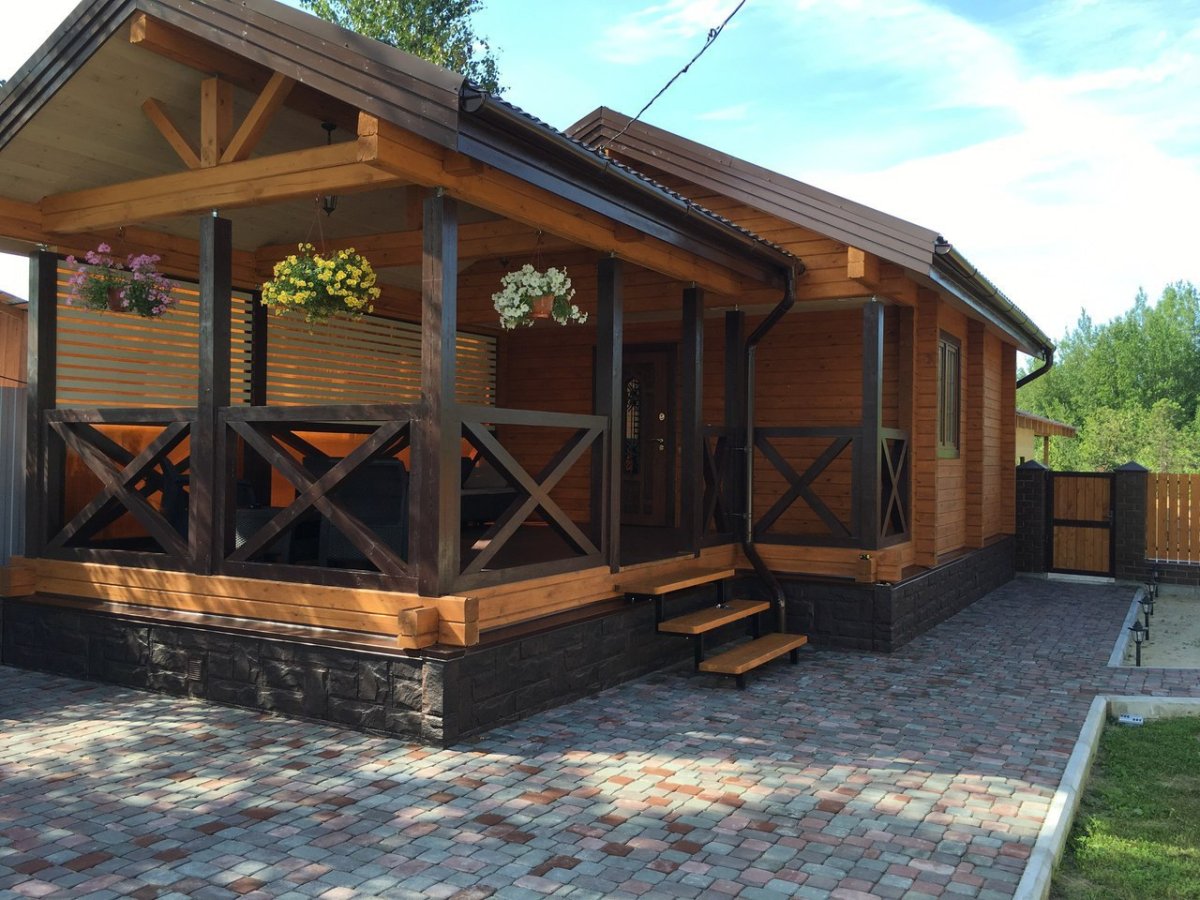 Беседки пристроенные к бане