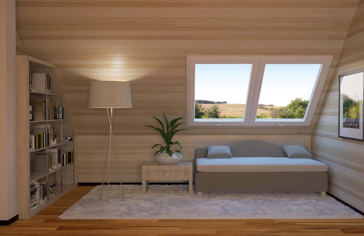 Мансарда обшитая вагонкой