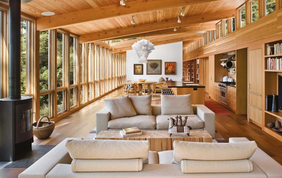 Интерьер в деревянном доме