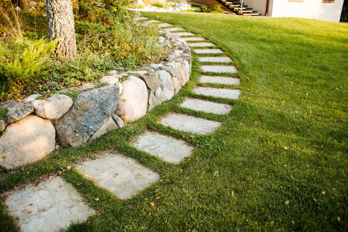 Плитняк дорожки ландшафт
