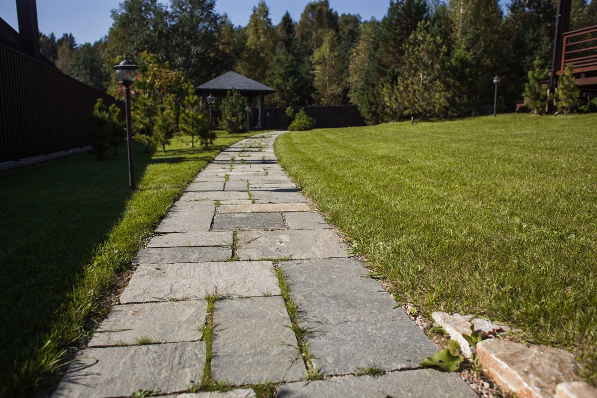 Гранитные плиты мощения ландшафт