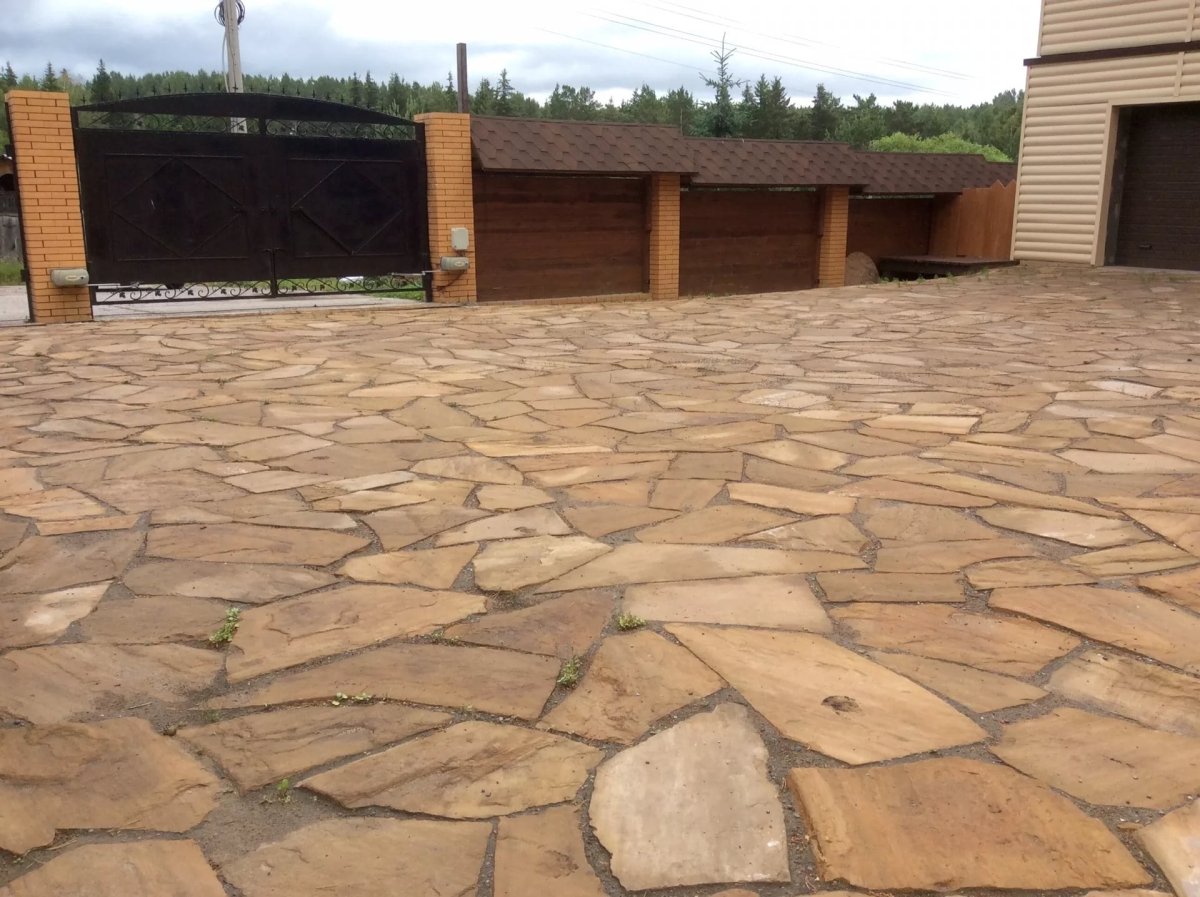 Мощение дорожек пластушка