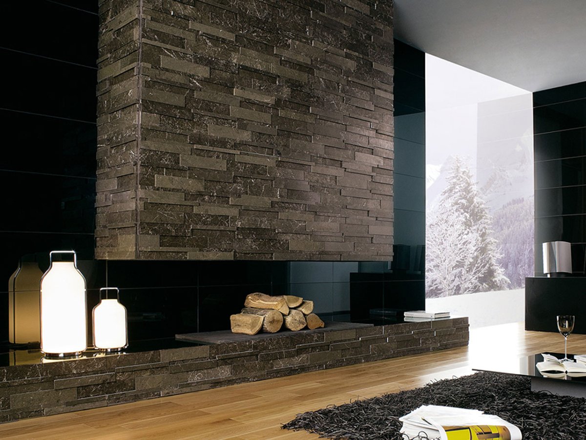 Натуральный сланец в интерьере