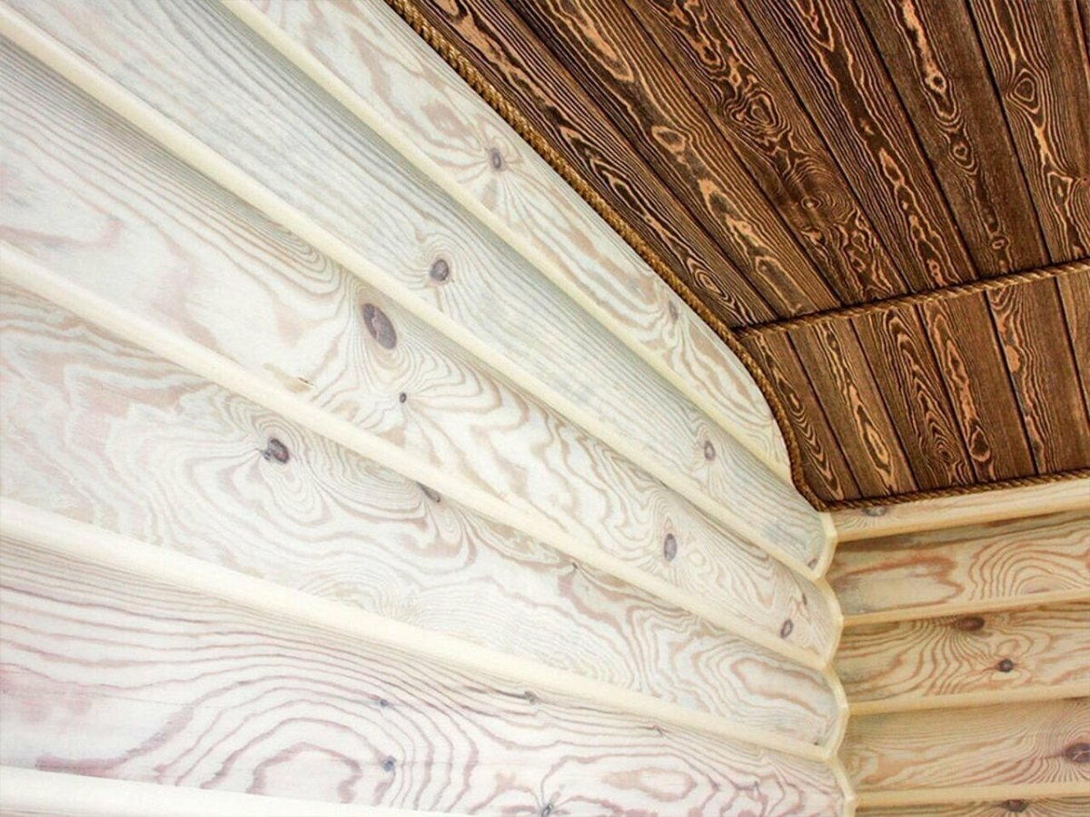 Брашированная вагонка штиль белая