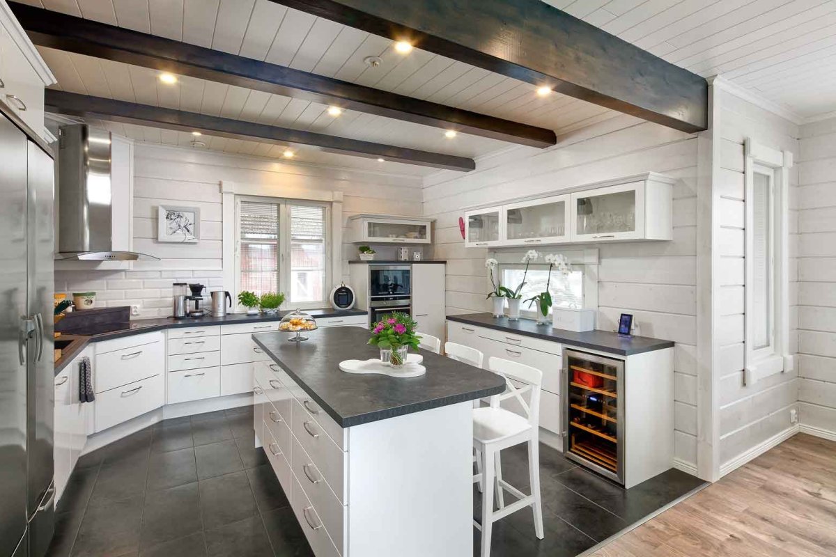 Кухня в деревянном доме