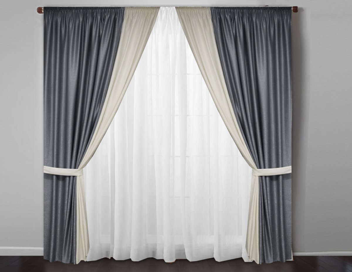 Шторы серые