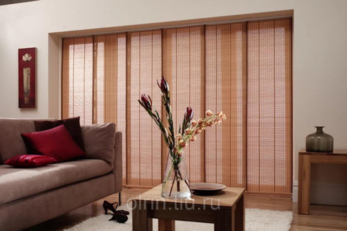 Японские шторы в интерьере