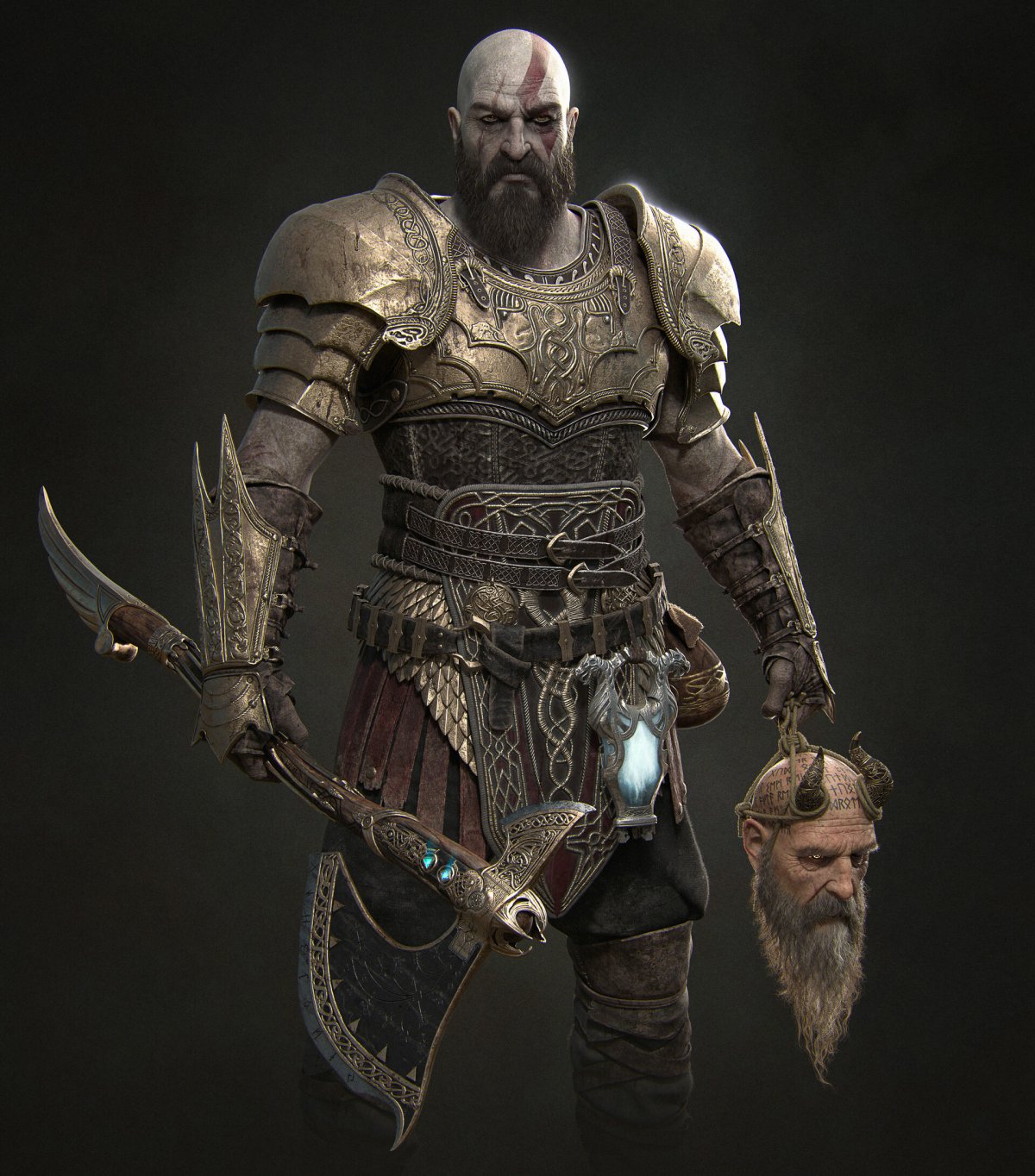 Кратос в броне Бога войны